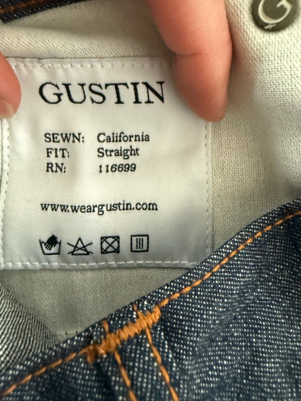Gustin Men's Indigo Straight Jeans - Picture 6 of 8